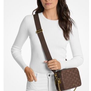 Michael Kors Chocolate Brown Messenger Bag